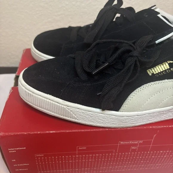Puma Men's Suede Classic Sneaker, Size 12 M, Black - Picture 4 of 16